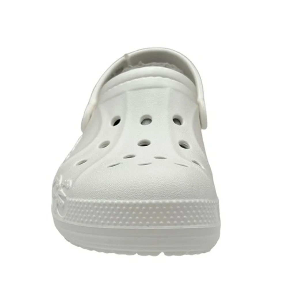 Crocs Baya Little Girls Boys Faux Fur Slip-on Clog Size 12 White-Gray Warm Shoes